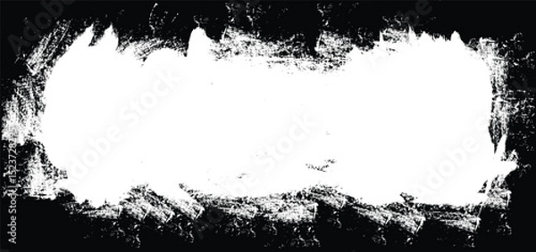 Obraz Red black scratched background texture. Paint brush grunge border frame. Rough brush stroke, empty space, distressed ink texture, overlay, scratch frame, art design.