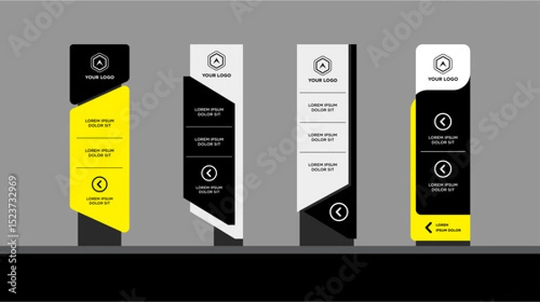 Obraz Exterior and interior signage template set corporate identity