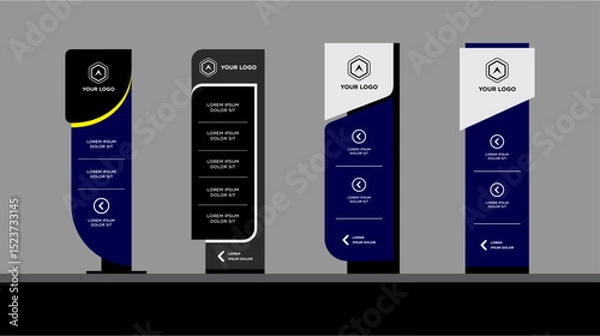 Obraz Exterior and interior signage template set corporate identity