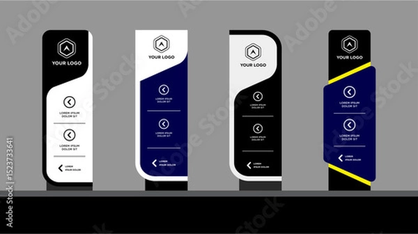 Obraz Exterior and interior signage template set corporate identity