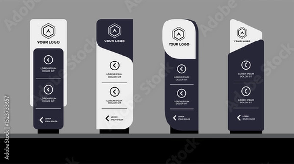 Obraz Exterior and interior signage template set corporate identity