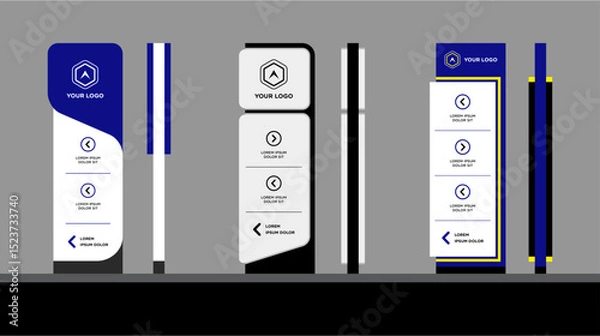 Obraz Exterior and interior signage template set corporate identity
