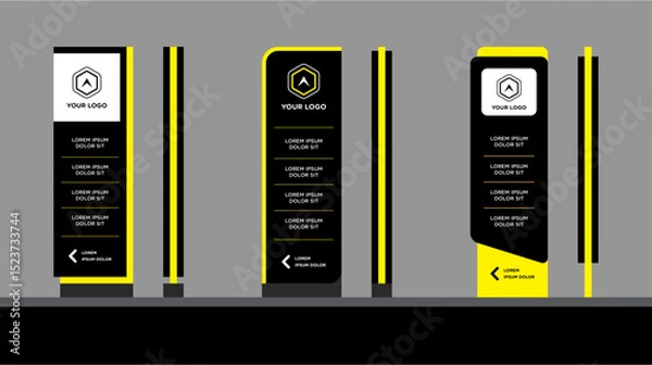 Obraz Exterior and interior signage template set corporate identity