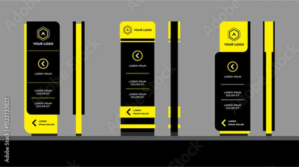 Obraz Exterior and interior signage template set corporate identity