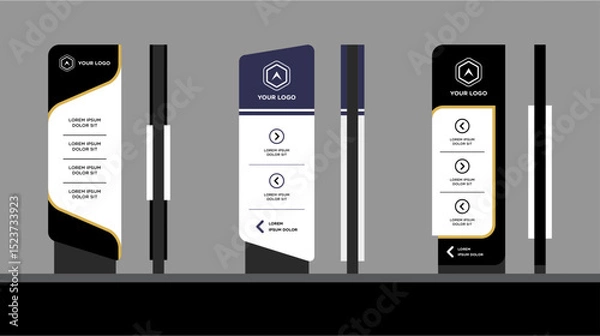 Obraz Exterior and interior signage template set corporate identity