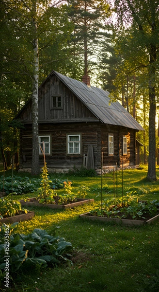 Obraz old wooden house
