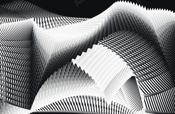 Fototapeta Основные RGB op art modern background, creative dynamic pattern, vector texture