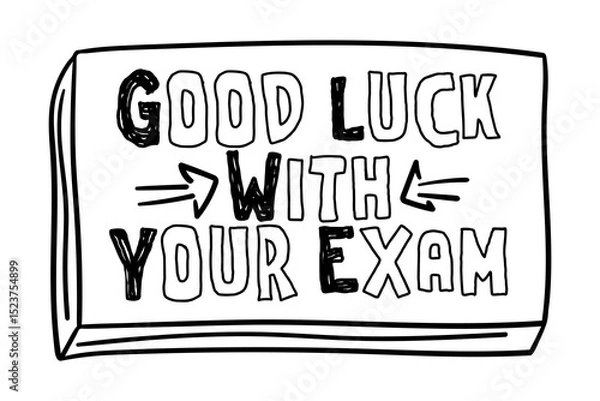 Obraz good luck with your exam lettering
