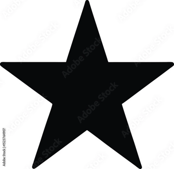 Obraz black silhouette of a star icon rating and favor