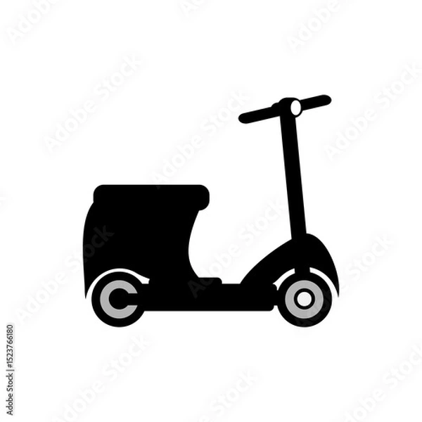 Obraz Scooter icon on white background. Vector illustration.