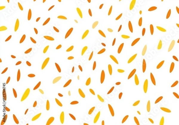 Fototapeta Golden hues of autumn leaves flutter in the air, forming an abstract background ideal for designing headers, posters, banners, and more