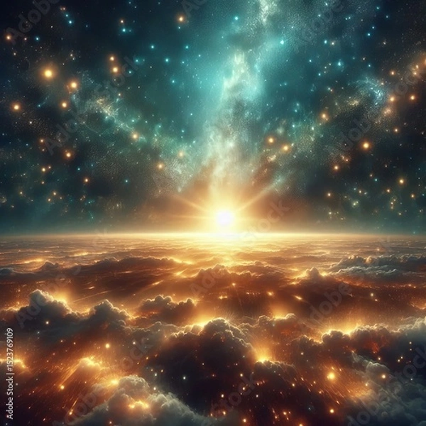 Fototapeta Glittering Expanse A glittering expanse of stars reached to the