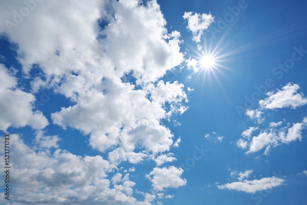 Obraz Sun and clouds at day
