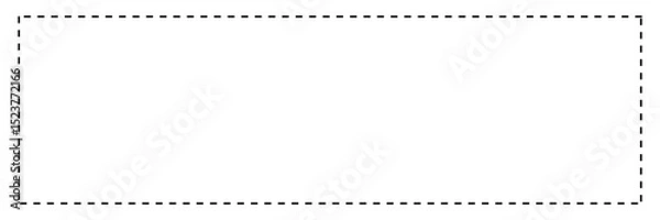 Obraz Dashed line long frame. isolated on white background. vector illustration. EPS 10 .