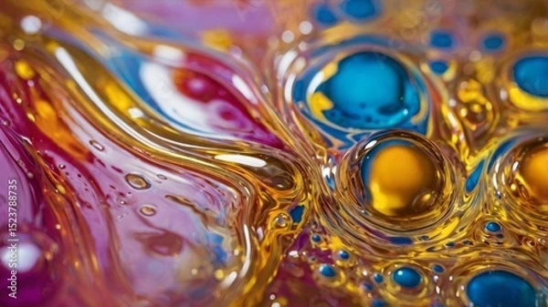 Obraz colorful liquid shiny abstract background