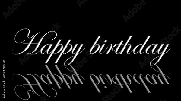 Fototapeta Happy Birthday Text Animation – Colorful and Festive Animated Greeting for Birthday Wishes, Party Invitations, Celebration Videos, and Special Occasion Intros