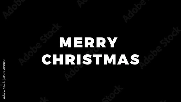 Fototapeta Merry Christmas Text Animation with Bokeh Background, Sparkles & Holiday Lights - Festive Christmas Wishes, Bokeh Effect, Holiday Greetings, Christmas Celebration, Xmas Video Animation 4K.