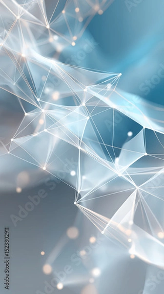 Fototapeta abstract glowing background, global connection dots, web blue wallpaper