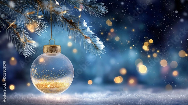 Fototapeta christmas background with christmas tree