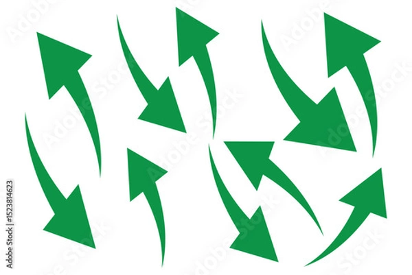 Fototapeta Curved arrow icons set. curved arrows. arrow symbol collection. vector
