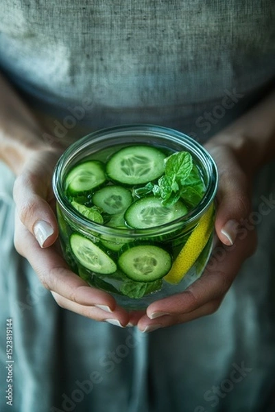 Obraz Refreshing drink. AI.