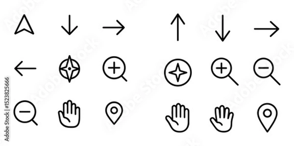 Fototapeta Minimalist Navigation Icons