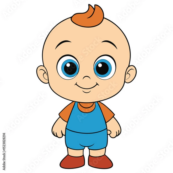 Fototapeta create a cute baby vector in white background