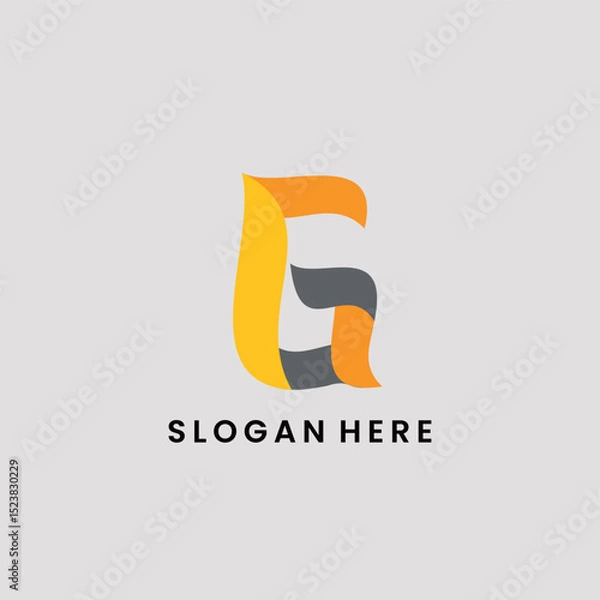 Obraz Letter G Flame Logo simple vector