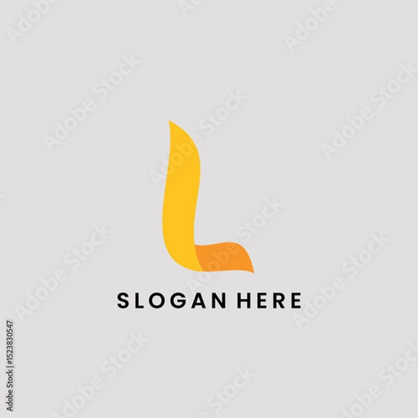 Obraz Letter L Flame logo simple vector