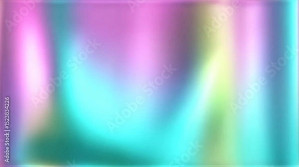 Fototapeta Retro holographic foil background with vibrant iridescent gradient, abstract colorful blur effect and futuristic light texture, perfect for vintage design, digital art, and creative label concepts