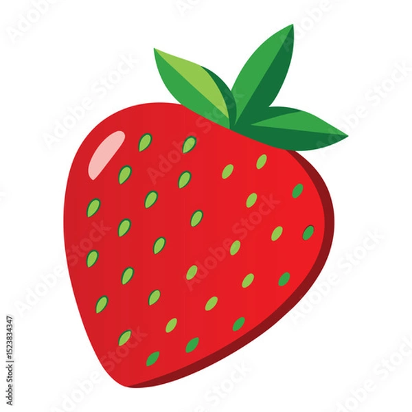 Fototapeta create a strawberry vector in white background
