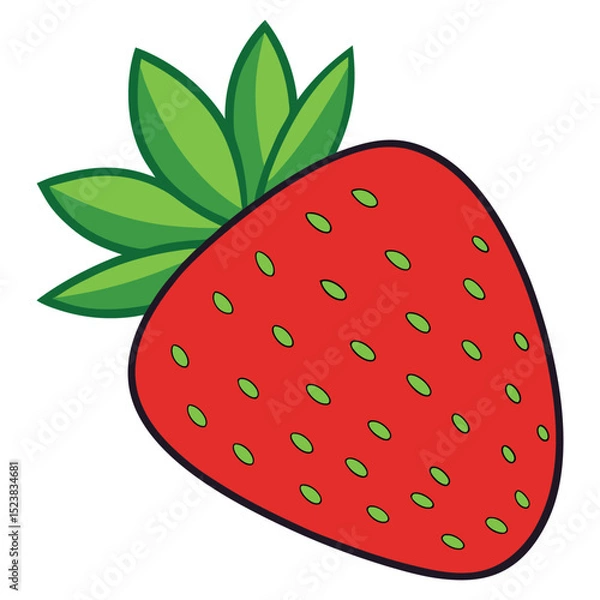 Fototapeta create a strawberry vector in white background