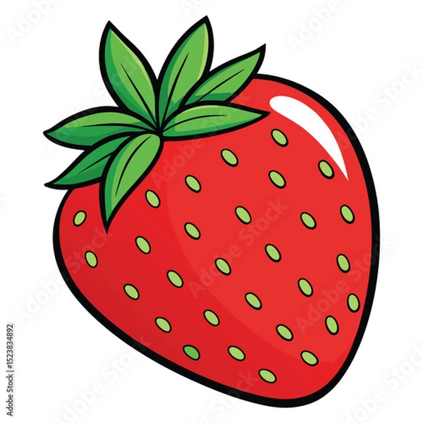 Fototapeta create a strawberry vector in white background