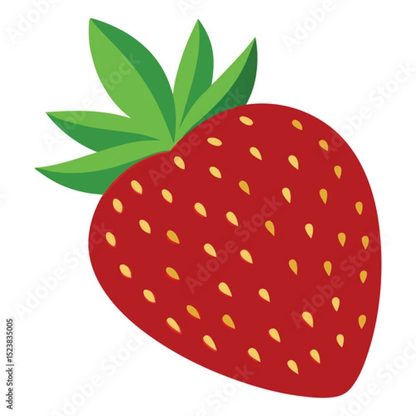 Fototapeta create a strawberry vector in white background