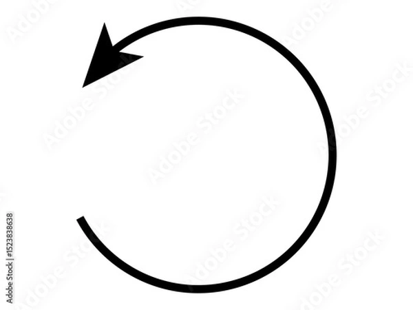 Obraz 円形矢印ベクター素材　反時計回り