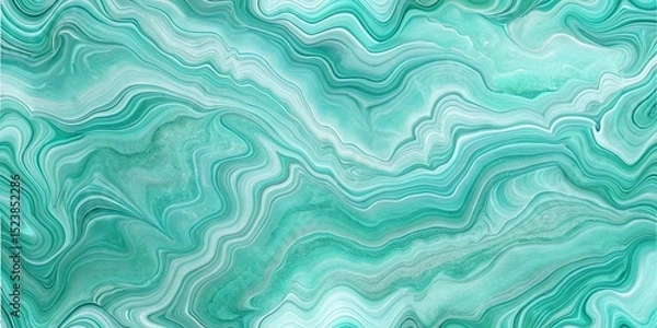 Fototapeta An abstract background featuring swirling patterns in shades of turquoise and light gray color background