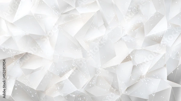 Obraz 銀ラメ入りの白い幾何学ガラス風テクスチャ背景