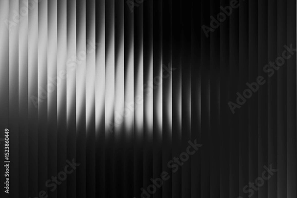 Fototapeta Silver glass gradient with a grainy effect — a minimalist texture resembling glossy metal ribs, creating a sense of depth and motion. The elegant interplay of light and shadow.