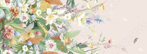 Obraz Unique Floral and Scenic Pattern Set for Light Aesthetics