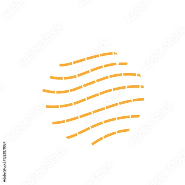 Fototapeta round abstract colored hand scribbled shapes