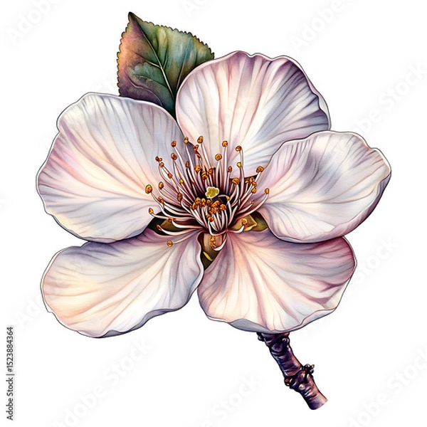 Obraz Elegant flower with soft pastel petals and detailed stamens