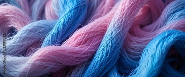 Obraz pink and blue threads wide background trans transsexual flag colors