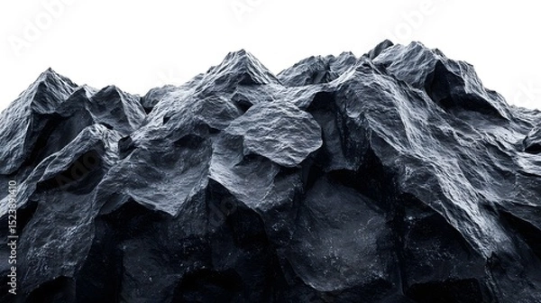 Obraz Black rock mountain texture background high resolution detailed stone surface dark mountain range landscape