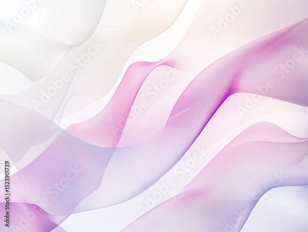 Fototapeta Abstract Flowing Wavy Lines with Transparent Smooth Fabric Mesh Texture Background