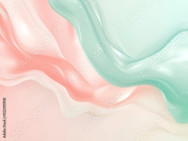 Fototapeta Smooth Elegant Flowing Abstract Waves with Subtle Softness and Gentle Curves Background