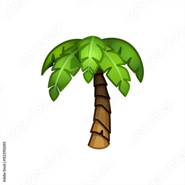 Fototapeta Desert Island Emoji Icon Illustration. Tree Palm vector symbol, illustration.