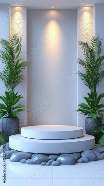 Fototapeta Elegant Product Display Podium for Showcasing Items with Indoor
