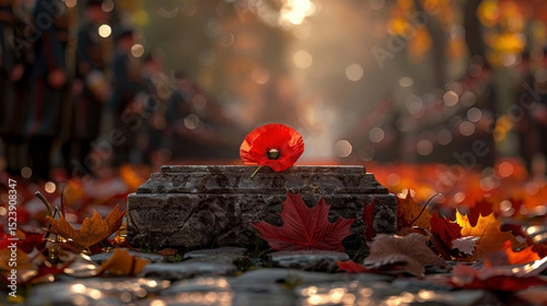 Fototapeta Honoring Sacrifice: Remembrance Day Ceremony