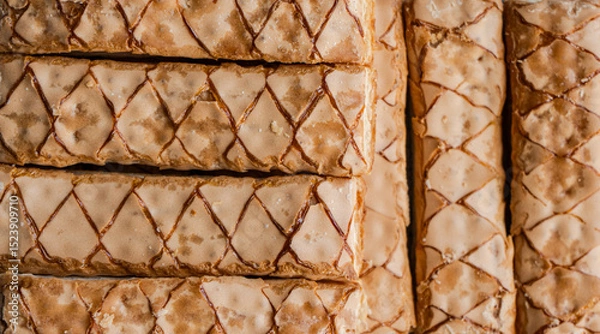 Obraz Textured fresh baked puff pastry