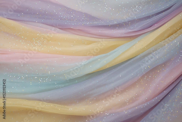 Obraz Abstract Pastel Wave Background with Sparkling Light Effects